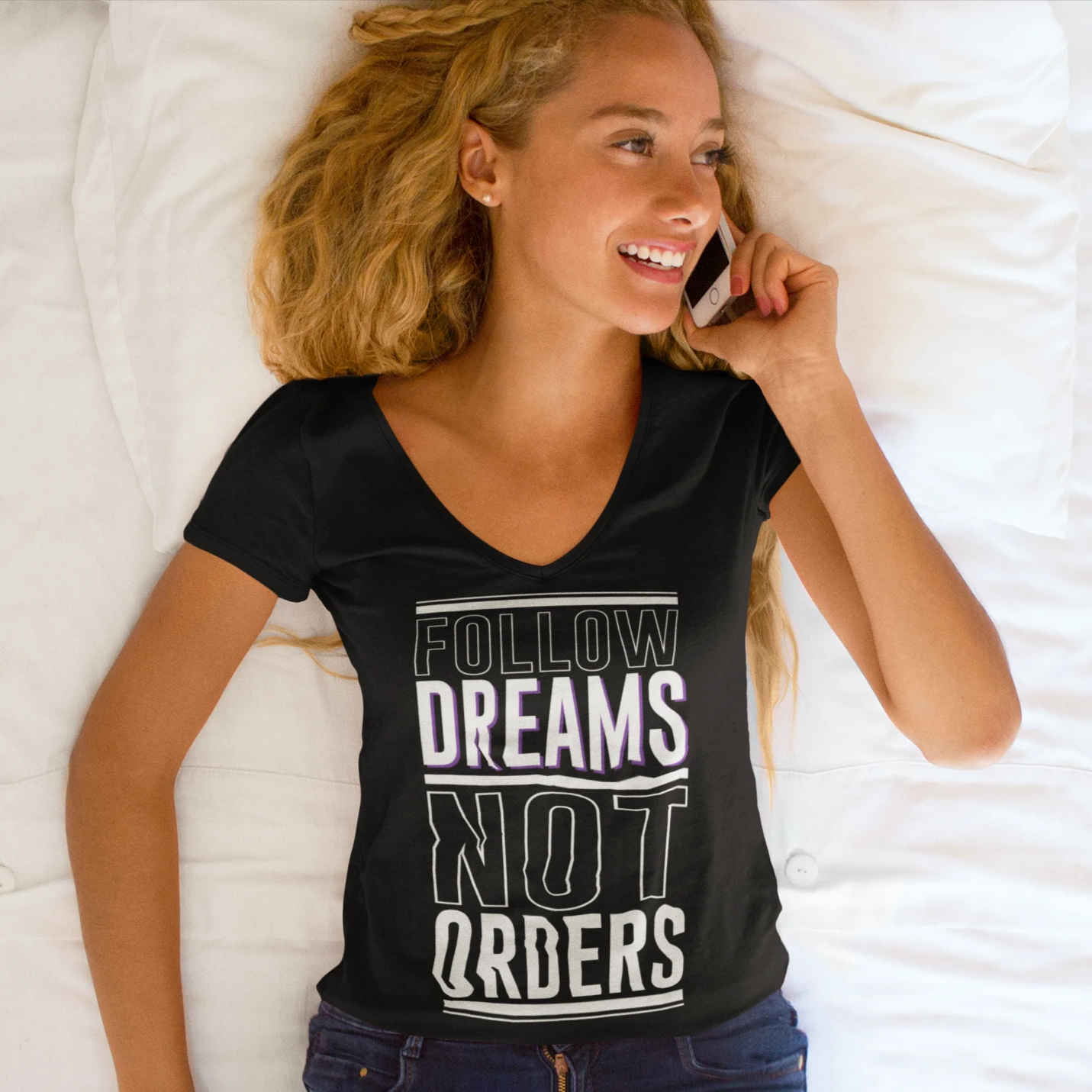 Follow Dreams Not Orders - V-Neck